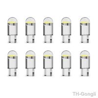 【hot】✤☈  10pcs T10 W5W Led Lamp COB Glass Car Lights Reading License Plate DRL Bulb 194 192 DC12V