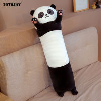 70-130CM Long Giant Panda &amp; Koala Plush Toy Cylidrical Animal Bolster Pillow Stuffed Plushie Toys for Children Sleeping Friend