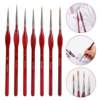 7/6pcs Professional Sable Hair Paint Brushes Set Miniature Art Brushes Multi for Drawing Gouache Oil Painting Brush Art Supplies