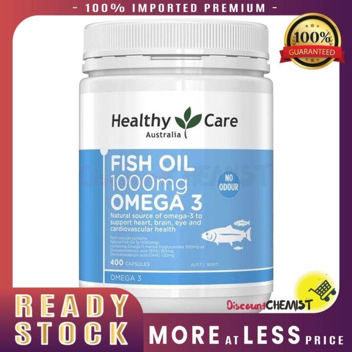 Nutrition HEALTHY CARE Fish Oil 1000mg Omega 3 (400 capsules) Lazada