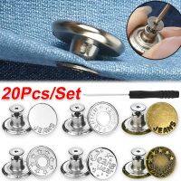 Detachable Retro Metal Buttons Snap Fastener Pants Pin for Jeans Retractable Button Sewing-Free Buckles Perfect Fit Reduce Waist Haberdashery