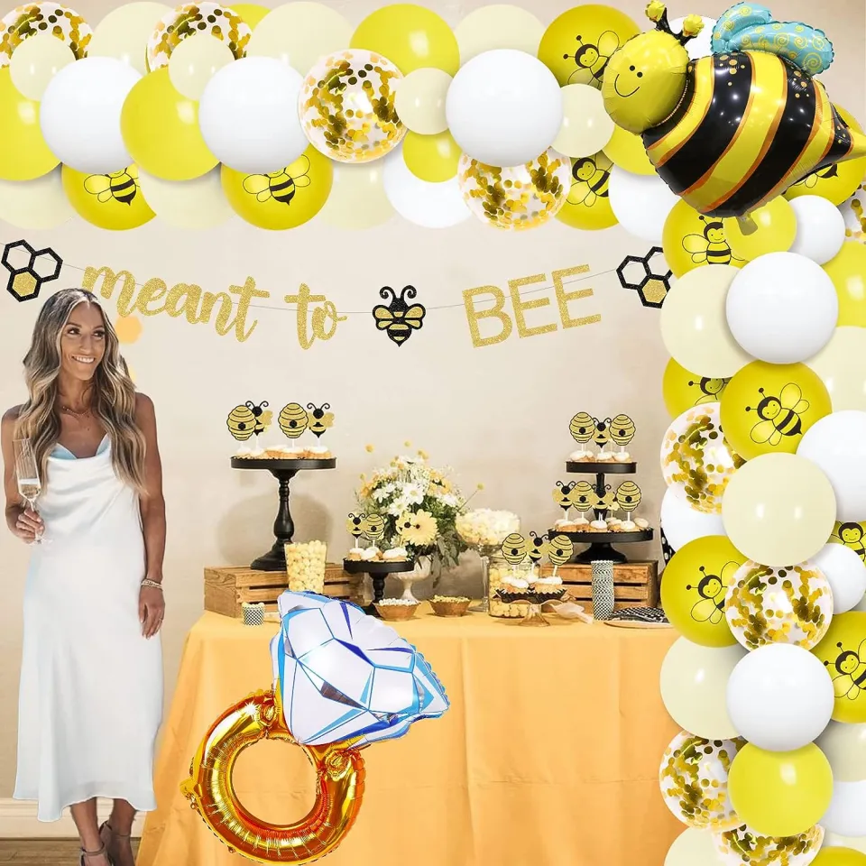 Bee Theme Bridal Shower Decorations “Meant to Bee” Bridal Shower Supplies  Girl Women Bride to Bee, Meant to Bee Bachelorette Decoration “Mean to Bee”
