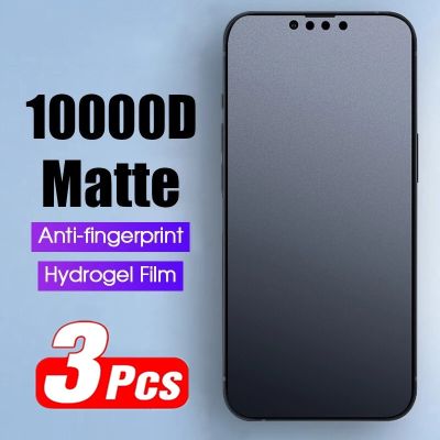 [spot goods66] 3PCS สำหรับ IPhone 11 12 13 Pro Max Mini Matte Hydrogel ฟิล์ม Frosted Screen Protectors สำหรับ IPhone X XR XS MAX 6 6S 7 8 Plus SE 2020
