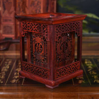 Classic Style High Grade Pen Holder Exquisite Red Wood Carving Handicraft Household Gifts Archaistic Study Pencil Vase