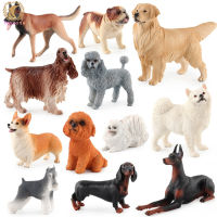 Simulation Animal Action Figures Cute Pet Dogs Figurines Model Ornaments For Kids Toys Home Decoration