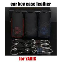 ▣❄✲ Only Red hot free shipping Car key Case cover fit for TOYOTA RAV4 YARIS Hand sewing DIY car styling Genuine leather