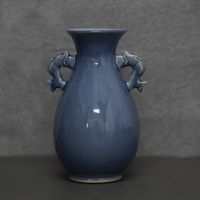 C&amp;C HOME Cobalt Blue Ceramic Vase แจกันเซรามิก แจกันสีฟ้า ของตกแต่งบ้าน แจกันแต่งบ้าน แจกัน เซรามิค