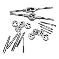 Hot 20pcs Alloy Steel Tap &amp; Die Set with Small Tap Hand Tools and 116-12 Inch NC Screw Thread Plugs Taps Hand Screw Taps