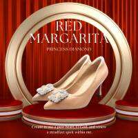 Red Margarita รุ่น  หนังแกะ รุ่น DIAMOND  Princess of London สีคาราเมล  ส้นสูง3.5 เซ็น cm