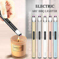 Mini Power Display Electric Pulse Flameless Arc USB Rechargeable Candle Kitchen Gas Stove Ignition Gift