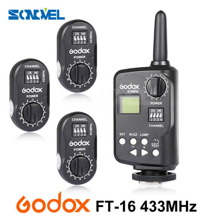 Godox FT16 Wireless Transmitter Power Controller Trigger 3x Receiver