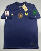 เสื้อบอล แฟนบอล ทีมชาติ ฝรั่งเศส เหย้า 2022-23 France Home พร้อม อาร์มฟุตบอลโลก World Cup 2022