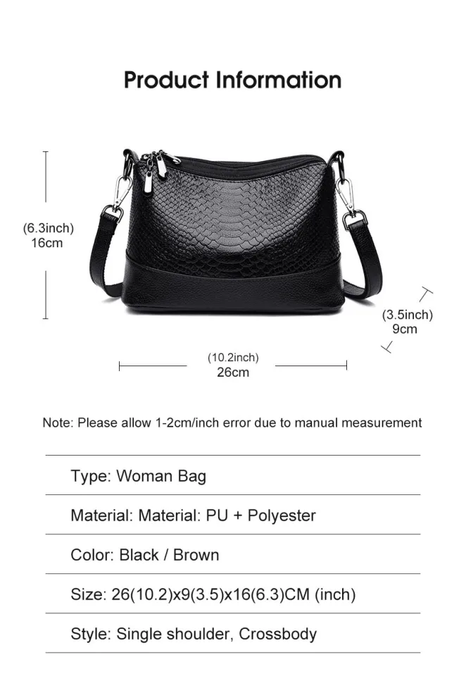 LouisWill Women's Bag Crocodile Pattern Soft Leather Bag Multi