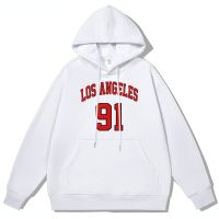 LOS ANGELES 91 Basketball Club Street Hoodie Men Cotton High Quality Sweatshirt Winter Thick Warm Clothing Casual Hip Hop Hoody Size XS-4XL