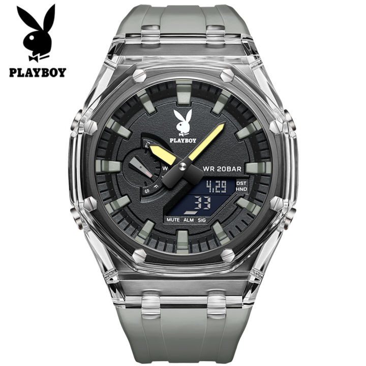 playboy-official-นาฬิกา-ผู้ชาย-กีฬา-กัน-น้ำ-ทางการ-watch-โครโนกราฟนาฬิกา-ข้อมือ-ผู้ชาย2023-ของแถม-แว่นกันแดด
