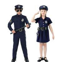 Halloween childrens professional play cosplay dress up kindergarten boys and girls police uniform policewoman