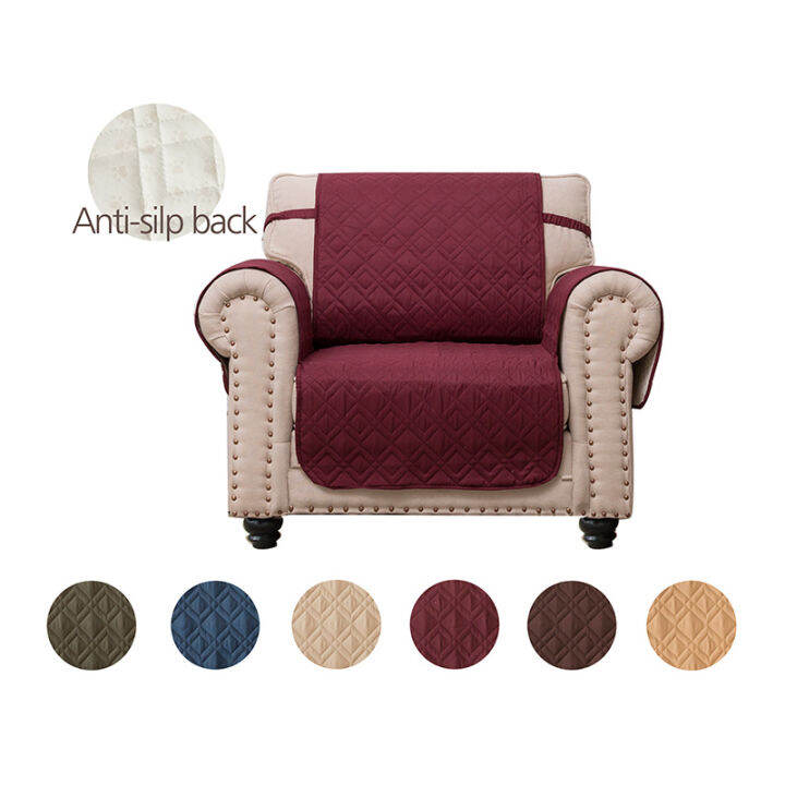 Ameritex Waterproof Sofa Cover Coral Fleece Furniture Protector Anti