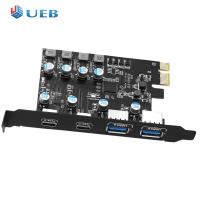 USB3.0การ์ด PCIE 2 * USB พอร์ต + 2 * USB C พอร์ต/USB3.2 GEN1การ์ด PCI Express อะแดปเตอร์สำหรับ Windows7/8/10/11 /Macos/linux