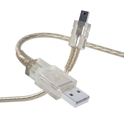 USB แบบสั้นอัลตร้า2.0 USB Mini-B 5สายเคเบิลโอนถ่ายซิงค์ข้อมูลเชื่อมต่อสายชาร์จความเร็วสูงสำหรับกล้อง MP4 MP3