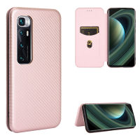 Xiaomi Mi 10T 5G/10T Pro 5G/10 Ultra/10S/10T Lite 5G Case, RUILEAN Carbon Fiber Magnetic Closure with Card Slot Flip Case