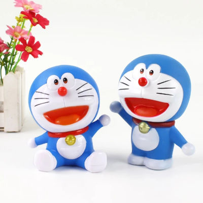 YANPE การ์ตูนคอลเลกชันของขวัญเด็กของเล่นโมเดลรูปสัตว์ตุ๊กตาขยับแขนขาได้ของเล่นเค้กเครื่องประดับเค้กตกแต่งตุ๊กตา Doraemon ตัวเลข