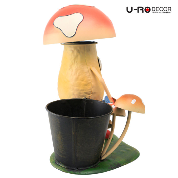 u-ro-decor-กระถางดอกไม้-รุ่น-mushroom-b-สีส้ม-ขายยกลัง-6-ชิ้น-กล่อง