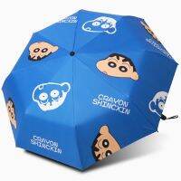 [สินค้าแอนิเมชั่น Limited Umbrella] ร่มกันแดด กันฝน กันฝน ลายการ์ตูนชินจัง สีฟ้า แบบพับได้ ใช้ได้สองแบบ สําหรับผู้หญิง9201