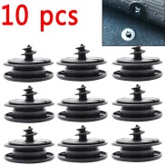 AUTOMALLS 10Sets Universal PVC Black Car Floor Mat Clips Carpet Retainer