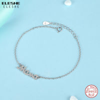 ELESHE 2019 New Fashion Jewelry Real 925 Sterling Silver Crystal Mother Mom Mama Charm Bracelets For Women Mothers Day Gift