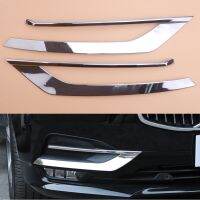 2pcs Chrome Front Fog Light Lamp Lower Bumper Cover Frame Trim Fit for Volvo S90 2017-2019