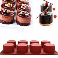 QianXing Shop Chic Round Baking Mold Handmade Soap Mould Tray Silicone Dark Red