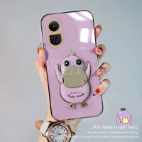 ปลอกอ่อนยึดขาตั้งเป็ดน่ารักสำหรับ OPPO Reno 10 5G เคสโทรศัพท์ซิลิโคนสุดหรู Oppo Reno 10 / Reno 10 Pro/ Reno 10 Pro + 2023เคสป้องกันกล้องหลัง OPPO Reno 10Pro บวก5G