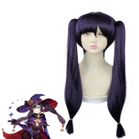 Game Genshin Impact Mona tails Long Wig Cosplay Costume Heat Resistant Synthetic Hair Women Party Wigs