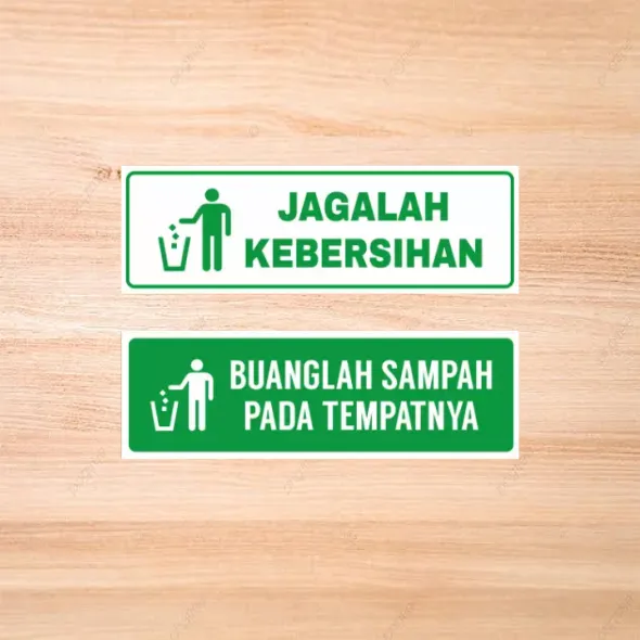 Sticker Waterproof Jagalah Kebersihan Buanglah Sampah Pada Tempatnya Uk ...