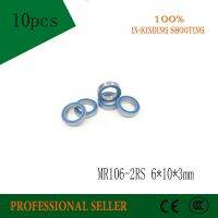 10pcs MR106 2RS MR106RS MR106 L 1060 676 ABEC3 deep groove ball bearing 6x10x3mm miniature bearing