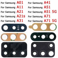 Samsung Galaxy A01 A21 A21s A31กระจกเลนส์กล้องถ่ายรูปด้านหลังสำหรับฝาปิดเลนส์5G A71 A51น้ำหนัก5G A41พร้อมสติกเกอร์กาวอะไหล่