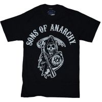 【Hot】 เสื้อยืดผ้าฝ้ายพิมพ์ลายโลโก้ Sons Of Anarchy Soa Reaper แฟชั่นผู้ชาย