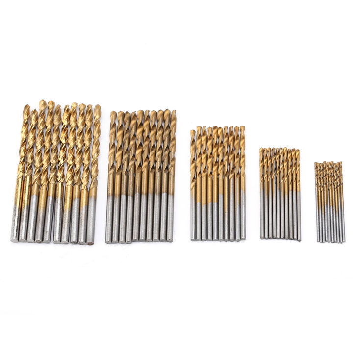 50pcs-mini-high-speed-steel-plating-titanium-straight-hand-twist-เจาะ-bits-tool