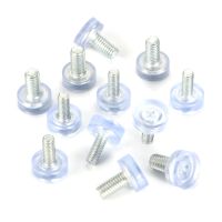 hotx【DT】 10pcs Transparent Adjustable Feet Screw M6/M8x18mm Leveling Table Height Leg Floor Anti-slip