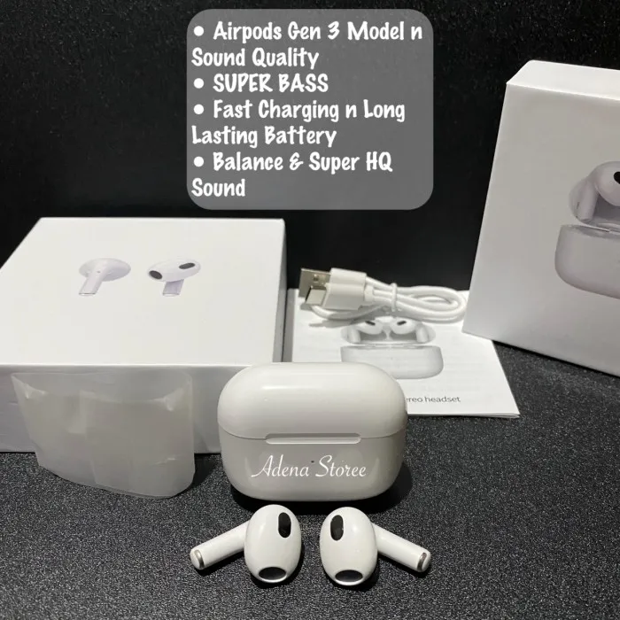 Siap Kirim Headset Bluetooth Pro ET SUPER BASS AirPods Gen 3 Quality