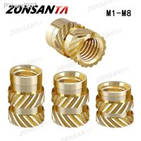 Brass Insert Knurled Thread Nuts M1 M1.4 M1.6 M1.7 M2 M2.5 M3 M4 M5 M6 M8 Hot Melt Heat Molding Embedment Copper 3D Printing Nut