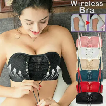 Shop Strapless Bra Push Up Wedding Invisible Wireless with great