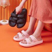 ◆♂ Chunky Paltform Pillow Slippers Women 2023 New Soft Sole Buckle Indoor Slides Woman Outdoor Beach Non-Slip Casual Flip Flops