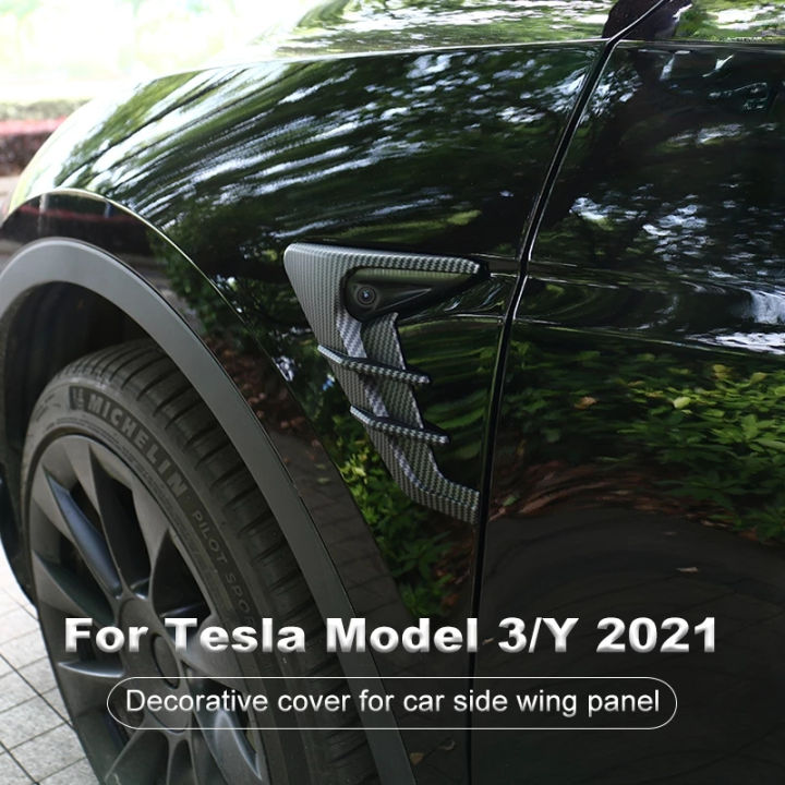 for-tesla-model-3yxs-side-camera-protection-cover-carbon-fiber-fender-trim-cover-car-modification-accessories-tesla-2017-2022