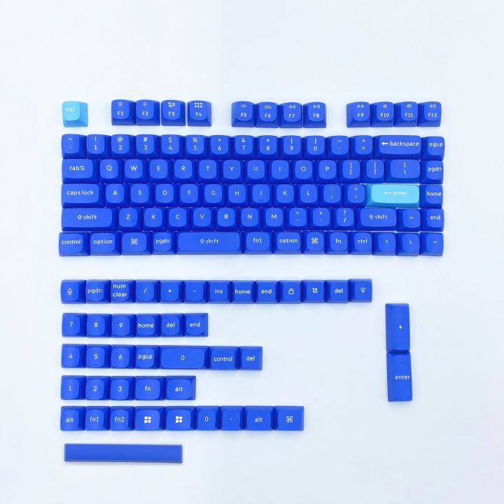 ZUOYA กุญแจ128ปุ่มกด PBT&nbsp; แบบ OEM,คีย์บอร์ดส่วนบุคคลสำหรับ Ikbc Cherry MX 104/87/61 Keyboar แบบกลไก