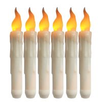 Pack Of 6 Electronic Candles With Timer,Battery Operated LED Candlesticks 6 Hours On,18 Hours Off.