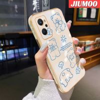 เคส JIUMOO สำหรับ Realme 9i 5G Realme 10 5G 10T 10 PRo 5G 10 Pro 5G 10 Pro Plus + 10 PRo Plus เคสซุกซนหมีการ์ตูนขอบด้านข้างเคสโทรศัพท์กันกระแทกทรงสี่เหลี่ยมดั้งเดิมปลอกหุ้มลวดลายหรูหราคลุมทั้งหลังกล้องเคสป้องกัน