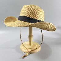 Summer Man Foldable Straw Hat Outdoors Cowboy Hat Sandy Beach Panama Hats Big Head Man Plus Size Fedora Hat 58CM 60CM 62CM