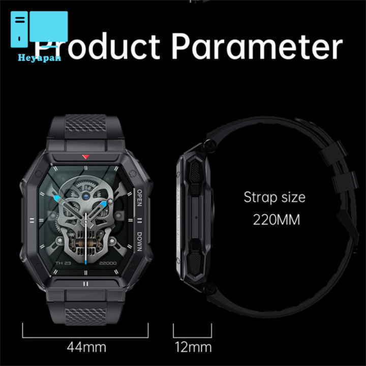 นาฬิกาอัจฉริยะ-k55สมาร์ทวอชสำหรับผู้ชายหน้าจอ1-85นิ้วรองรับการโทรได้กับแบตเตอรี่350mah-ip68กันน้ำ