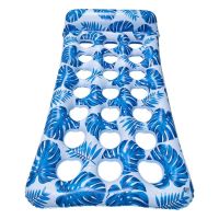 Pool Lounger Float Summer Pool Floats Adult Size Lounger With Cup Hole Inflatable Pool Float With Headrest For Adults Large